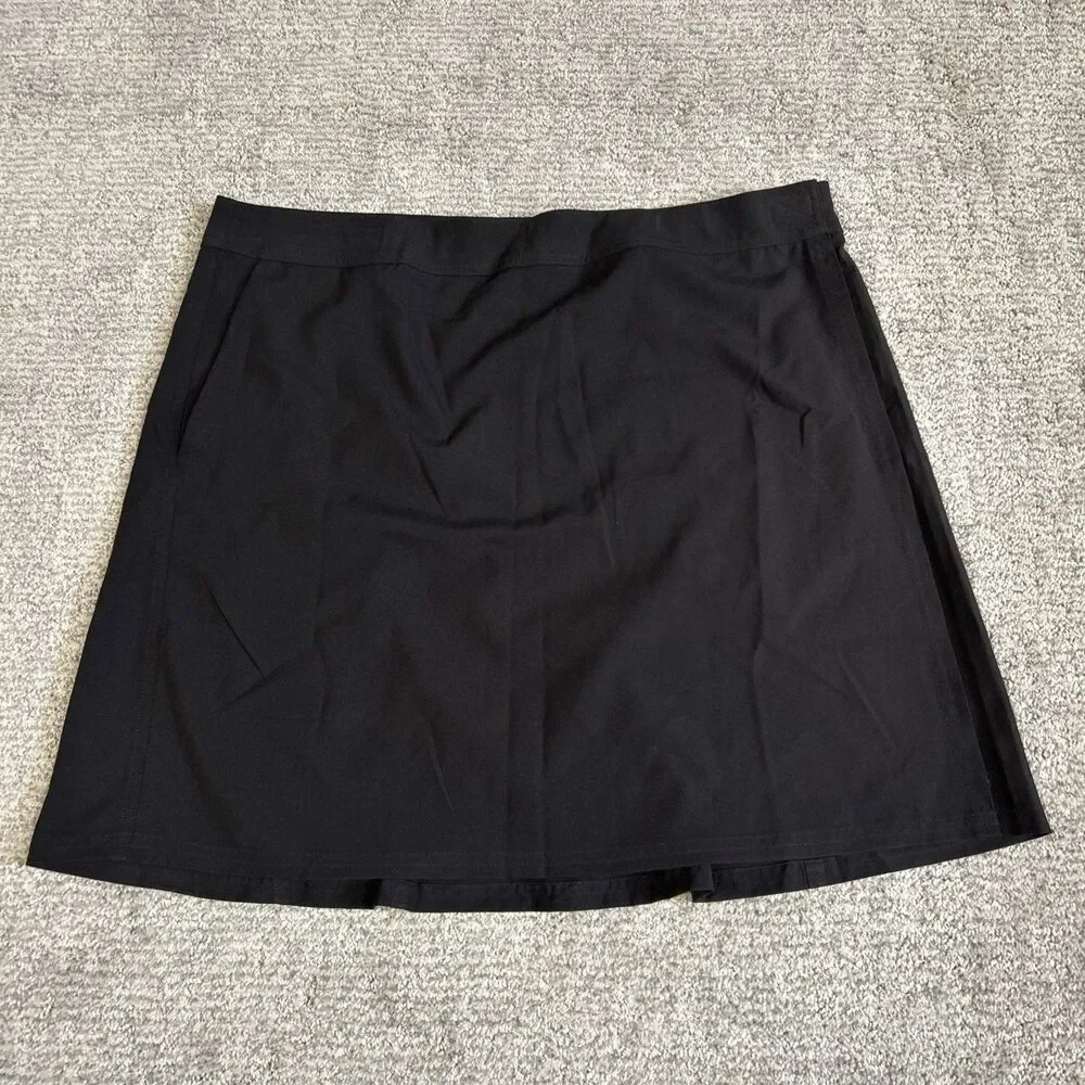 RipSkirt Hawaii Wrap Skirt Womens Large Black Length 2 Pockets Beach Adjustable